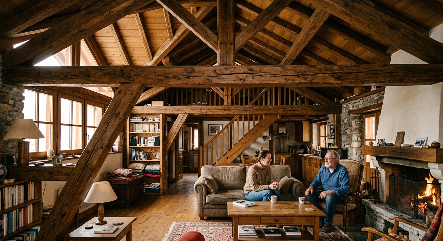 Charpente traditionnelle en bois